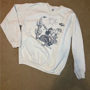 Funky western cowboy crew neck